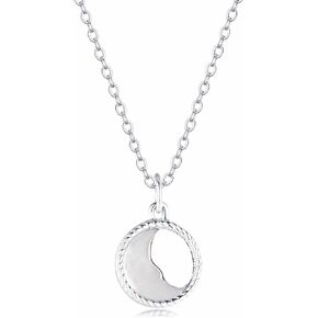 قلادة كينغز الصغيرة للأم الحب الطفل 925 من الفضة الاسترليني ضوء القمر أم اللؤلؤ قلادة قابلة للتعديل 45.72 سم للأم والجدة والابنة in Kuwait