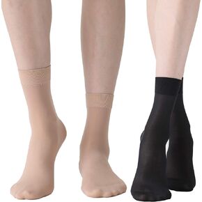 FITU Women's 20-24 Pairs Ankle High Nylon Socks Short Sheer Tights Ankle Hosiery