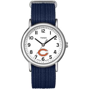 Timex Unisex Weekender 38mm Watch - Chicago Bears with Slip-Thru Single Layer Strap