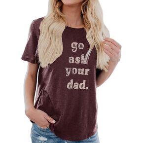 IRISGOD Womens Mom Shirt Summer Funny Short Sleeve Mommy Graphic Tees T-Shirts
