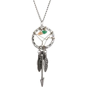 SPUNKYsoul Bohemia Dreamcatcher Pendant Long Feather & Arrow Necklace Collection