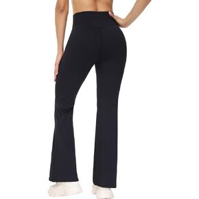 Womens Flare Bell Bottom Leggings Wide Leg Yoga Pants with Pockets Workout Track Sweatpants Trendy Clothes Lounge