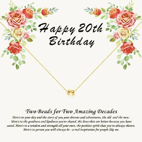 Birthday Gifts for Women Sterling Silver Pearl Necklace for Her 20th 30th 40th 50th 60th 70th Trendy Simple 14K Real Gold Birthday Necklace Birthday Jewelry Gift for Mom Friend Daughter Lover