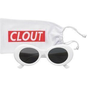 Clout Goggles Glasses Oval Retro Kurt Cobain Sunglasses Meme Jackie O Style Round Vintage Y2K Mod smp