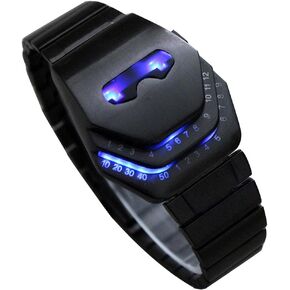 Men's Peculiar Cool Gadgets Interesting Amazing Snake Head Design Blue LED Watches WTH8021