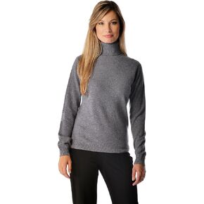 Cashmere Boutique: Women's 100% Pure Cashmere Turtle Neck Pullover Sweater (5 Colors, Sizes: S/M/L/XL)