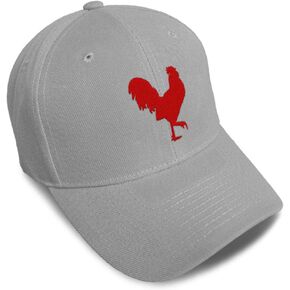 Custom Baseball Cap Red Rooster in A Poultry Embroidery Dad Hats for Men & Women