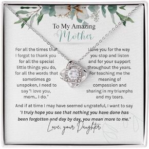 To My Badass Mom Necklace, To My Mom Necklace, To My Amazing Mom Necklace, Beautiful Mom Birthday Gift from Daughter, Mommy Gift, Mother's Day Gifts, Christmas Gifts, Sterling Silver, Cubic Zirconia