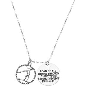 Infinity Collection Gymnastics I Can Do All Things Through Christ Who Strengthens Necklace, Gymnastics Jewelry - Gymnast Necklace for Gymnast …