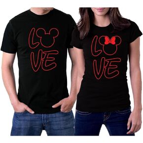 Matching Love Couple T-Shirts Set for him and her Valentines Day