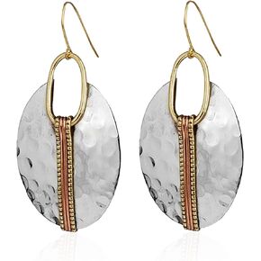 Large Circles Round Dangle Drop Earrings Geometric Statement Handmade Bohemian Dangling Earring Hook Studs Fashion Jewelry Gifts for Women Girls