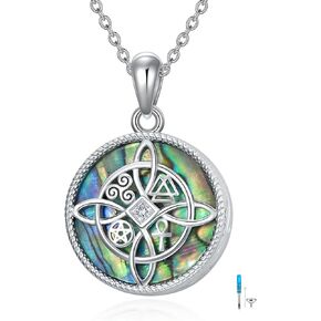YAFEINI Urn Necklaces Sterling Silver Cremation Jewelry for Ashes of Loved Ones Memorial Keepsake Bereavement Gifts for Women Men