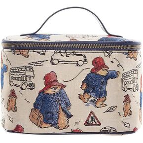 Signare Tapestry Toiletry Bag Makeup Cosmetic Organizer bag for Women with Paddington Bear Design (TOIL-PADD)