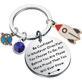 LQRI Rocket Ship Keychain Astronomy Gift Astronaut Gift Future Astronaut Gift Space Lover Gift…