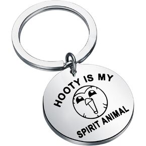 KEYCHIN Funny Owl Hooty Keychain Hooty Fans Gifts Hooty Is My Spirit Animal Jewelry For Friend Family