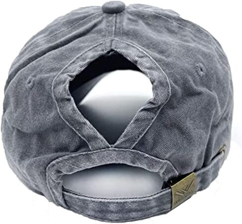 قبعة Waldeal Boston Terrier Mama على شكل ذيل حصان قابلة للتعديل مطرزة ومغسولة، قبعة بيسبول للنساء باللون الرمادي in Kuwait