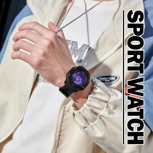 Mens Digital Watches Pedometer Watch Step Counter Watch Sport Military Tactical Watch Outdoor Watches Calorie Counter Alarm Stopwatch LED Wrist Watch for Men in Saudi Arabia
