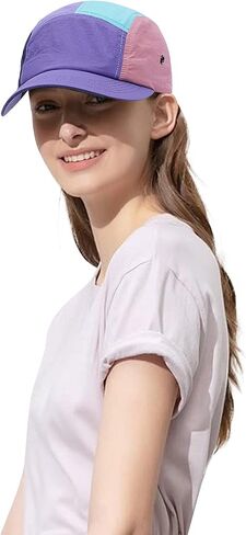 CLAPE 5 Panel Cap Waterproof Trucker Cap Curved Bill Baseball Cap Dad Cap Color-Blocked Hat Summer Breathable Outdoor Cap in Saudi Arabia