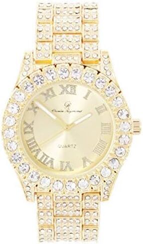 مجموعة ساعات King and Queen Bling'ed Out His and Hers Hip Hop Matching - مثالية للزوجين الأقوياء اليوم - ST10327ML His and Hers in Kuwait