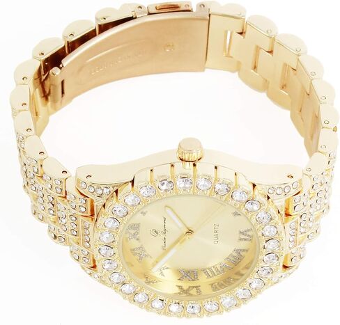 مجموعة ساعات King and Queen Bling'ed Out His and Hers Hip Hop Matching - مثالية للزوجين الأقوياء اليوم - ST10327ML His and Hers in Kuwait