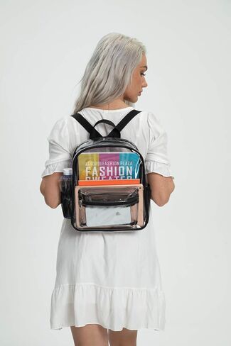 حقيبة ظهر شفافة صغيرة معتمدة من ملعب الظهر للعمل والحفلات الموسيقية والسفر والرياضة in Kuwait