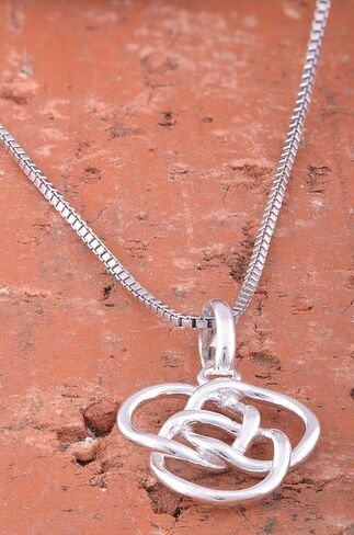 SILVERCLOSEOUT قلادة من الفضة الاسترليني للفتيات الأيرلندية السلتية بعقدة ثلاثية للنساء in Kuwait
