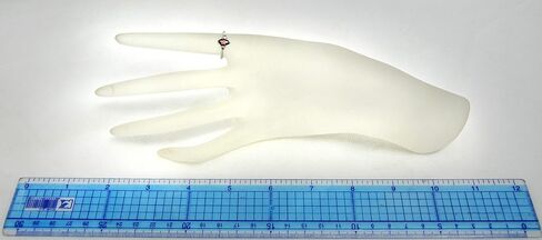 RB Gems Sterling Silver 925 Ring Genuine Gemstone Marquise 8X4 mm, 0.91 Cts, Rhodium-Plated Finish in Kuwait