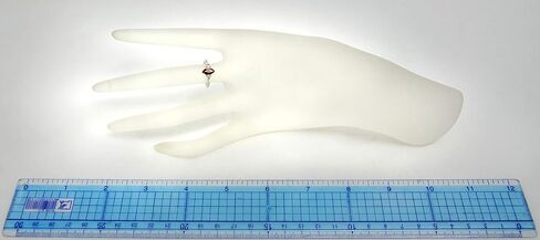 RB Gems Sterling Silver 925 Ring Genuine Gemstone Marquise 8X4 mm, 0.91 Cts, Rhodium-Plated Finish in Kuwait