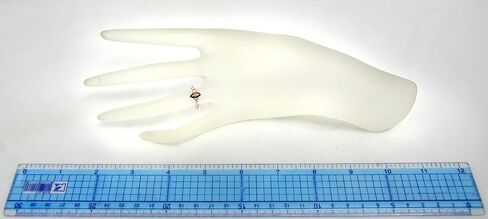 RB Gems Sterling Silver 925 Ring Genuine Gemstone Marquise 8X4 mm, 0.91 Cts, Rhodium-Plated Finish in Kuwait