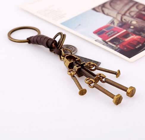 Screw Robot Keychain, Cute Stainless Steel Robot Keychain, Robot Keychain with Adjustable Limbs, Great Gift for Robot Lovers in Saudi Arabia