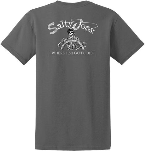 تي شيرت Joe's USA Salty Joe's Back from The Depths Logo ثقيل الوزن - XL - فحمي/c in Kuwait