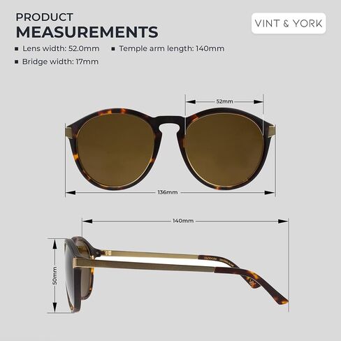 Vint And York Modern Round Sunglasses, Stylish Keyhole Design, UV Protection. Ideal Valentine's Day Gift for Men & Women in Saudi Arabia