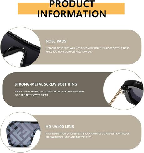 نظارات شمسية مربعة كلاسيكية للنساء والرجال، نظارات شمسية عصرية بعدسات حماية من الأشعة فوق البنفسجية 400 AM018 in Kuwait