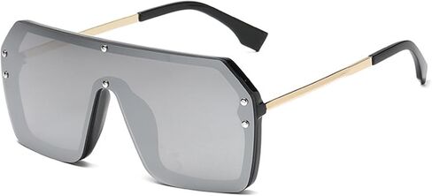 نظارات شمسية مربعة كلاسيكية للنساء والرجال، نظارات شمسية عصرية بعدسات حماية من الأشعة فوق البنفسجية 400 AM018 in Kuwait