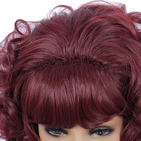 50S Retro Short Black Beehive Wigs Halloween Costume Cosplay Party Wig for Women in Saudi Arabia