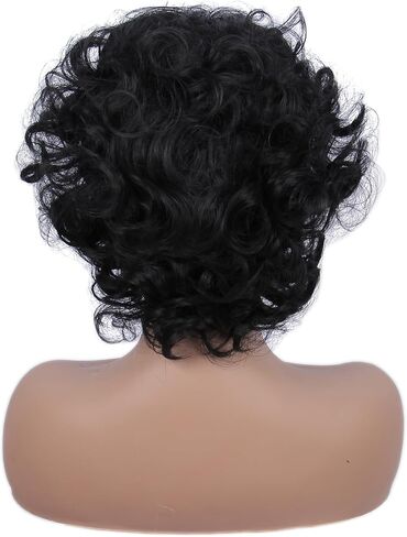 50S Retro Short Black Beehive Wigs Halloween Costume Cosplay Party Wig for Women in Saudi Arabia
