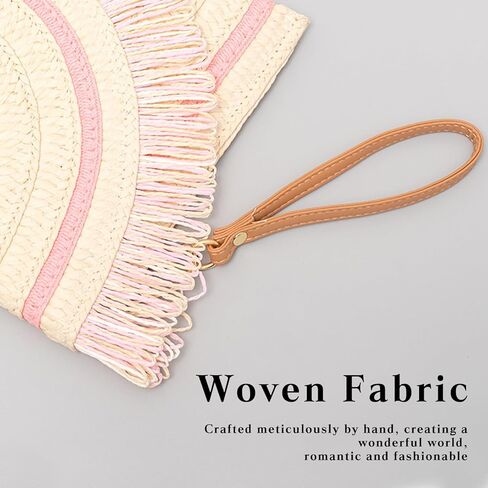 CORIOS Straw Shoulder Bag for Women Handwoven Rattan Purse Summer Beach Bag Bohemian Tote Bag Crossbody Bag Envelope Clutch in Kuwait