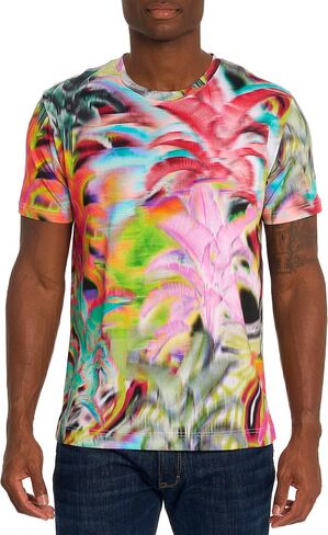 Robert Graham Men's Limelight Short-Sleeve Knit Graphic Tshirt in Saudi Arabia