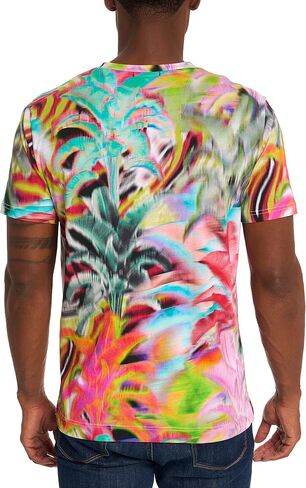 Robert Graham Men's Limelight Short-Sleeve Knit Graphic Tshirt in Saudi Arabia