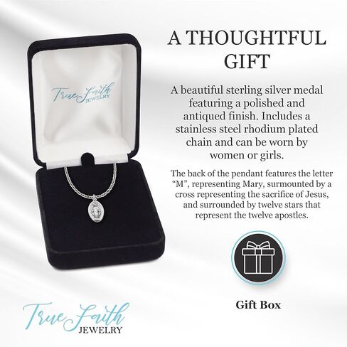 Petite Our Lady of Grace Miraculous Medal, 5/8 Inch in Kuwait