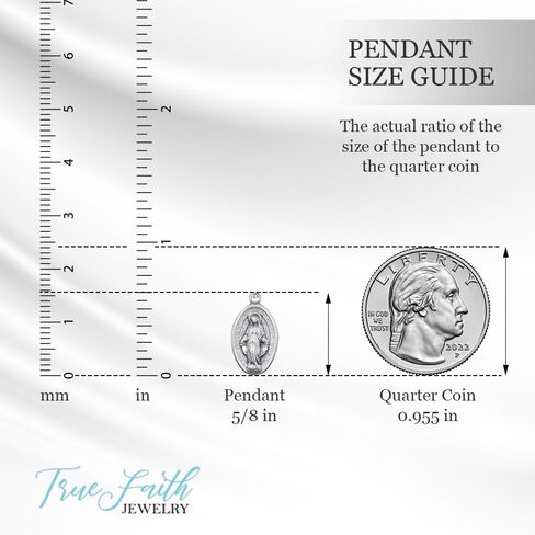 Petite Our Lady of Grace Miraculous Medal, 5/8 Inch in Kuwait