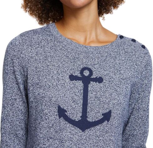 Nautica Women's Anchor Intarsia Pullover Sweater in Saudi Arabia