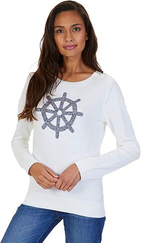 Nautica Women's Anchor Intarsia Pullover Sweater in Saudi Arabia