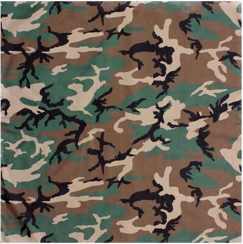 Rothco Large Camo Bandana – 27" X 27", Woodland Camo in Saudi Arabia