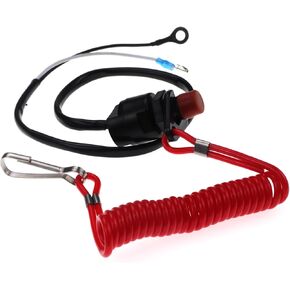 Universal Boat Safety Kill Stop Switch Safety Tether Lanyard Emergency Cut Off for Yamaha/Tohatsu/Honda Outboard Motors ATV Boat Bike