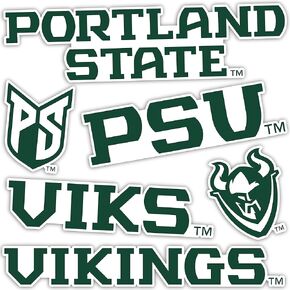 Desert Cactus Portland State University Stickers Vikings PSU PDX Vinyl Decals Laptop Water Bottle Car Scrapbook 11.42x8.9 Sheet T2 (Type 2)