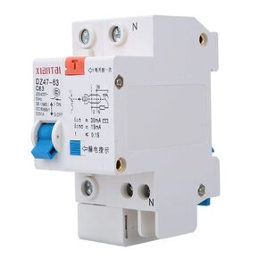 Current Breaker, Current Circuit Breaker, Differential Switch, Circuit Breaker C Type Current Circuit Breaker DZ47LE 1P+N 230V-400V 50HZ 60A 4KA