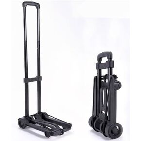 2 Pack Folding Luggage Cart, Expandable Light Weight Folding Hand Truck, 120lbs Multi-Functional Hand Truck with Telescoping Handle and 2 Wheels - Perfect for Travel, and Office Use KUKLIPJIM