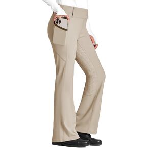 FitsT4 Sports Girl's Full Seat Horse Riding Pants Bootcut Riding Tights Kids Equestrian Breeches with Pockets
