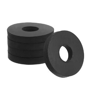 PATIKIL Flat Rubber Washers, 60Pcs 3/4 Inch OD x 1/4 Inch ID x 1/8 Thickness Multi Purpose Spacer Rubber Bushings Anti Vibration Washers for Bolts Screws Home Car Appliances